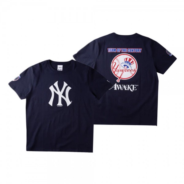 Men's New York Yankees Navy T-Shirt MLB Awake Subway Series