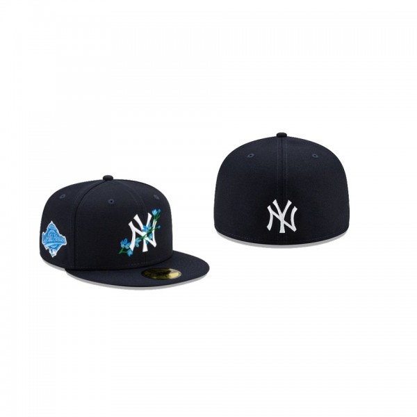 Men's New York Yankees Side Patch Bloom Navy 59FIFTY Fitted Hat