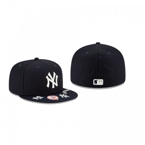 Men's New York Yankees Visor Hit Navy 59FIFTY Fitted Hat