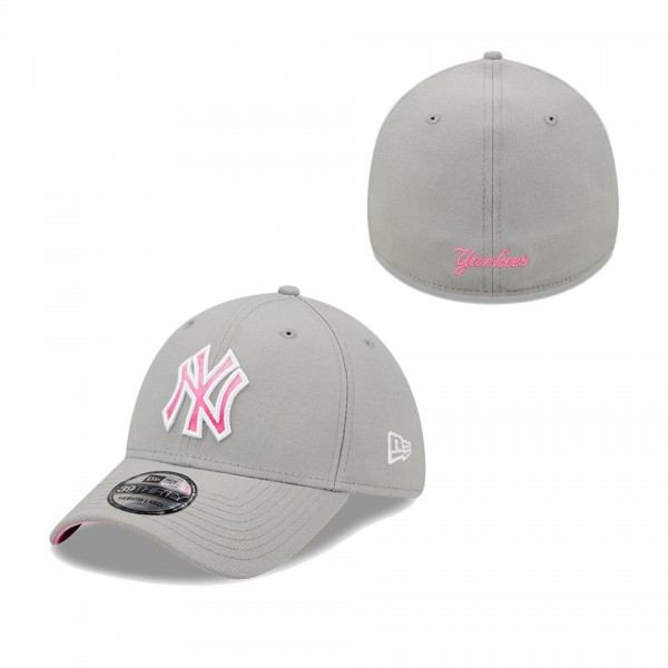 Men's New York Yankees Gray 2022 Mother's Day 39THIRTY Flex Hat