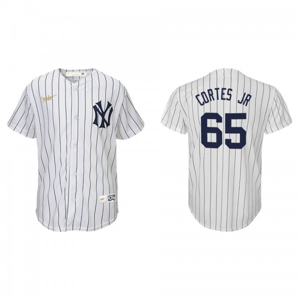 Nestor Cortes Jr. Youth New York Yankees White Home Cooperstown Collection Jersey