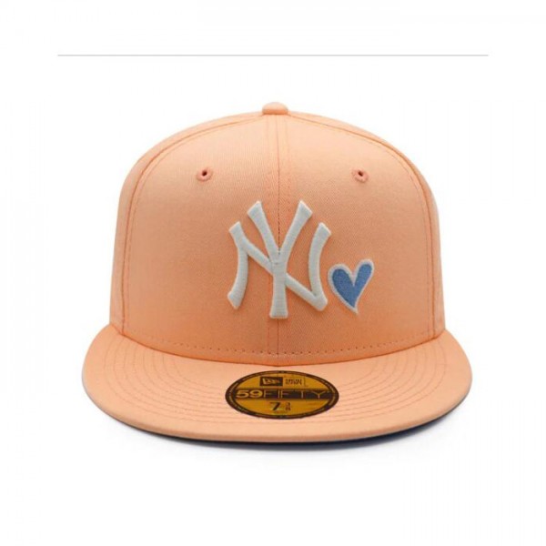 New Era New York Yankees 1999 World Series Peach Sky Blue Heart 59FIFTY Fitted Hat