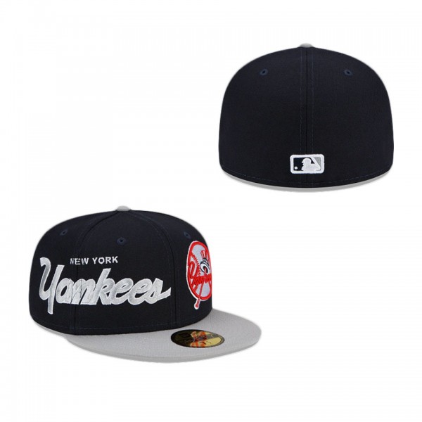 New York Yankees Double Logo 59FIFTY Fitted Hat