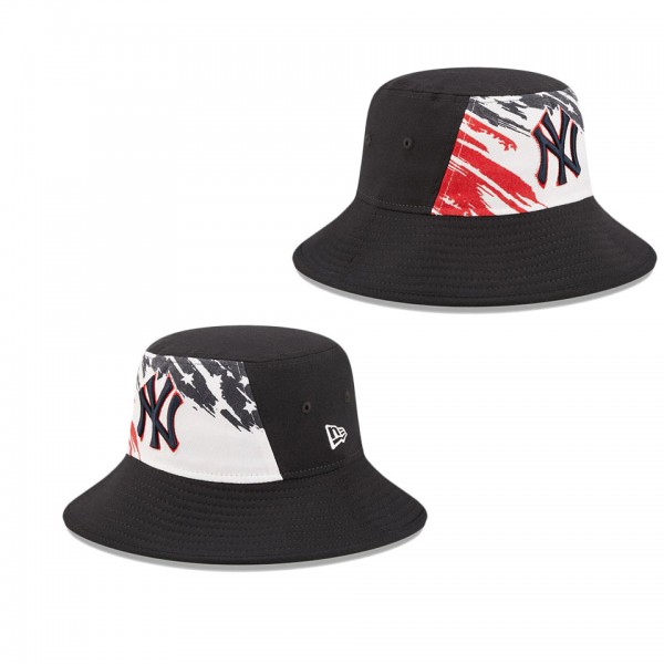 New York Yankees Navy 2022 4th Of July Stars Stripes Bucket Hat