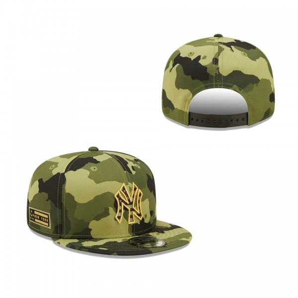 Men's New York Yankees New Era Camo 2022 Armed Forces Day 9FIFTY Snapback Adjustable Hat