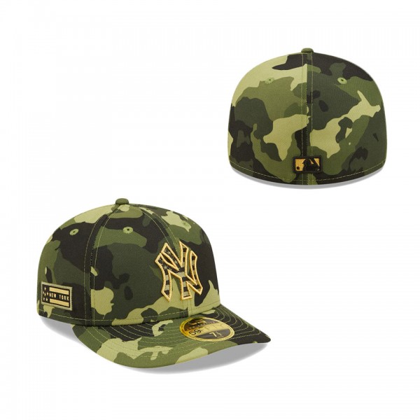 Men's New York Yankees New Era Camo 2022 Armed Forces Day On-Field Low Profile 59FIFTY Hat