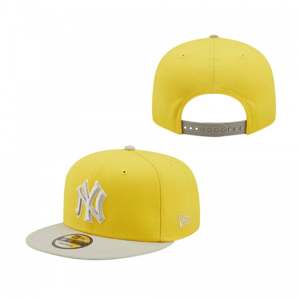 New York Yankees New Era Spring Two-Tone 9FIFTY Snapback Hat Yellow Gray