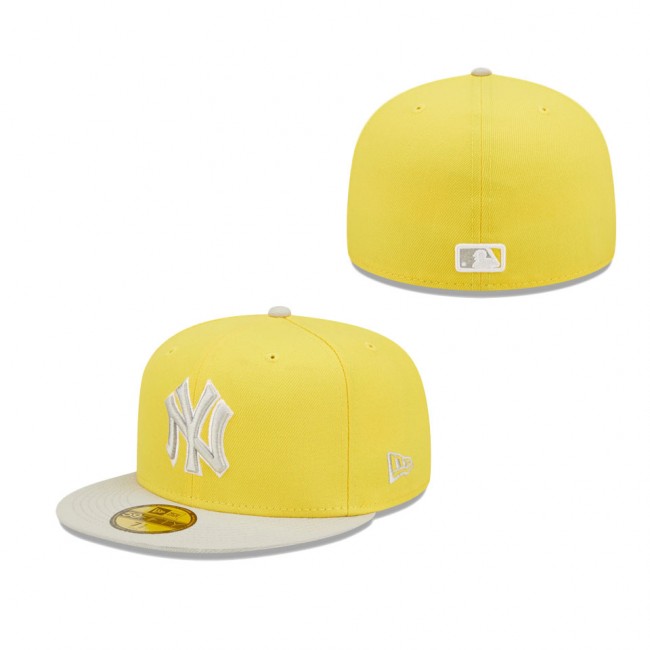 Men's New York Yankees New Era Yellow Gray Spring Color Pack Two-Tone 59FIFTY Fitted Hat
