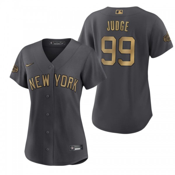 Women's New York Yankees Aaron Judge Charcoal 2022 MLB All-Star Game Replica Player Jersey