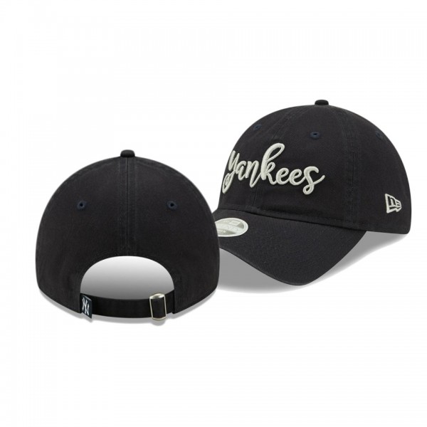 Women's New York Yankees Team Script Navy 9TWENTY Adjustable Hat