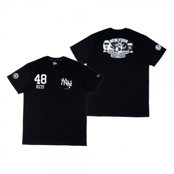 New York Yankees Anthony Rizzo Black Subway Series T-Shirt