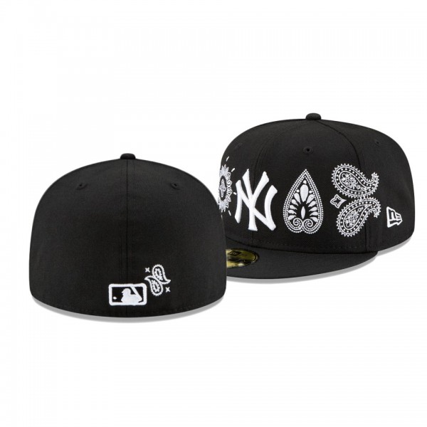 New York Yankees Paisley Elements Black 59FIFTY Fitted Hat