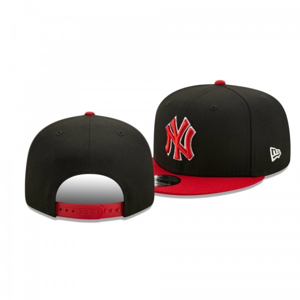 New York Yankees Color Pack 2-Tone Black Scarlet 9FIFTY Snapback Hat