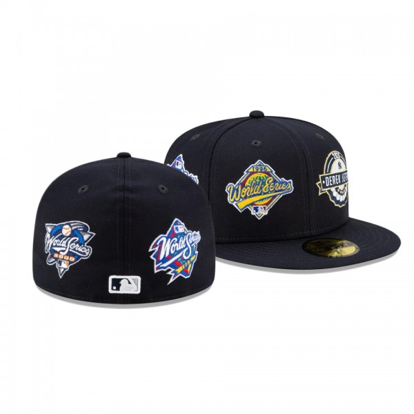 New York Yankees Derek Jeter 2021 Hall Of Fame World Series Navy 9FIFTY Snapback Hat
