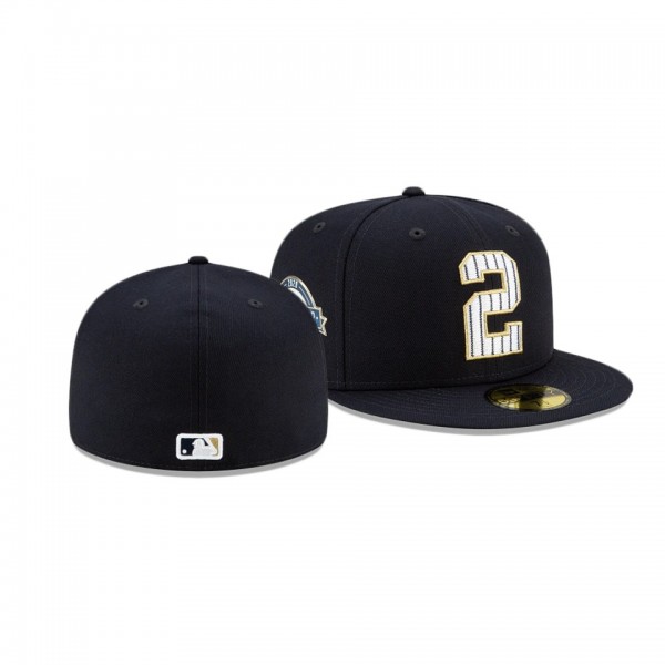New York Yankees Derek Jeter Tribute 2 Navy 59FIFTY Fitted Hat