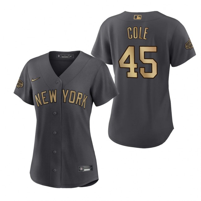 Women's Gerrit Cole Yankees Charcoal 2022 MLB All-Star Game Replica Jersey