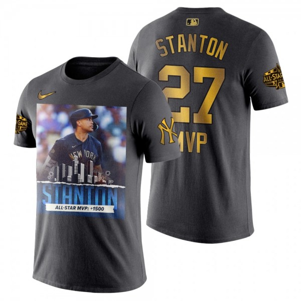 New York Yankees Giancarlo Stanton Black 2022 All-Star Game MVP T-Shirt