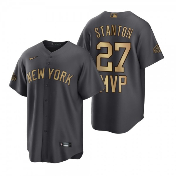 New York Yankees Giancarlo Stanton Charcoal 2022 ASG MVP Replica Jersey