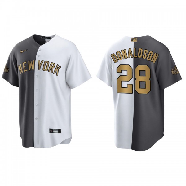 Josh Donaldson Yankees White Charcoal 2022 MLB All-Star Game Split Jersey