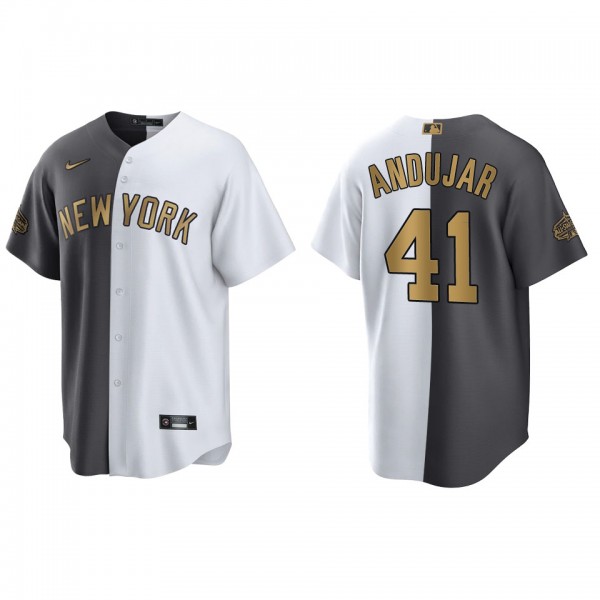 Miguel Andujar Yankees White Charcoal 2022 MLB All-Star Game Split Jersey