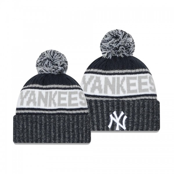 New York Yankees Marl Navy Cuffed Knit Hat