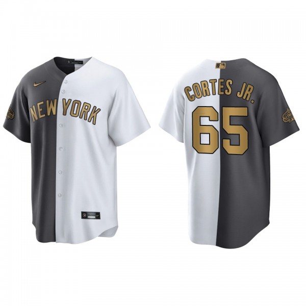 Nestor Cortes Jr. Yankees White Charcoal 2022 MLB All-Star Game Split Jersey