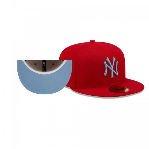 New York Yankees Subway Series Scarlet Blue Undervisor 59FIFTY Hat