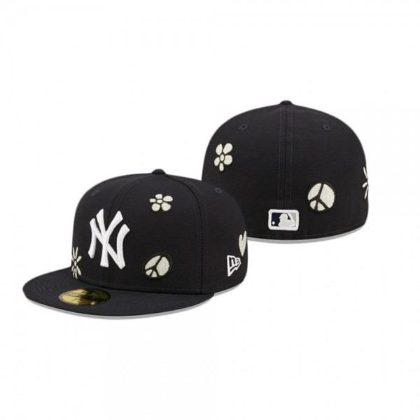 New York Yankees Black UV Activated Sunlight Pop 59FIFTY Fitted Hat