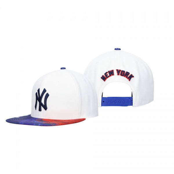 New York Yankees Dip-Dye White Snapback Pro Standard Hat