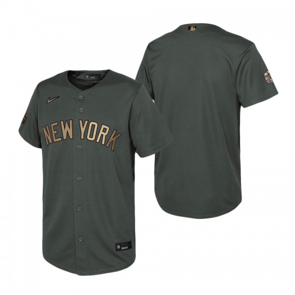 Youth New York Yankees Charcoal 2022 MLB All-Star Game Replica Blank Jersey