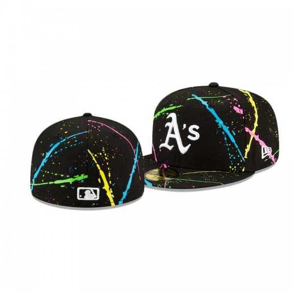 Oakland Athletics Streakpop Black 59FIFTY Fitted Hat