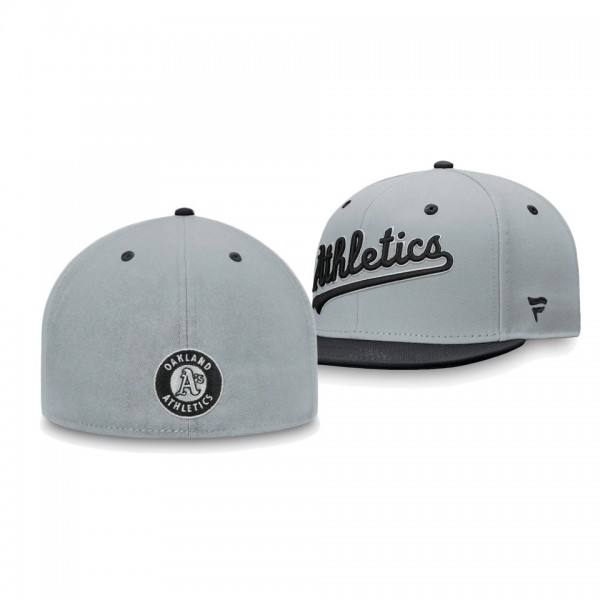 Oakland Athletics Team Gray Black Fitted Hat