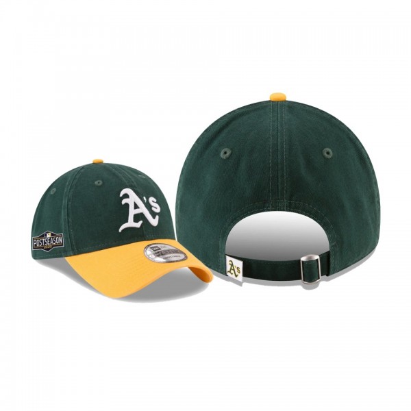 Men's Oakland Athletics 2020 Postseason Green Gold Side Patch 9TWENTY Adjustable Hat