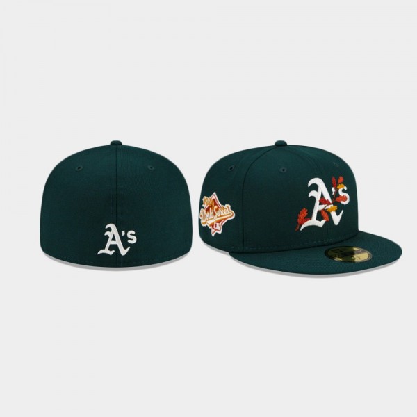 Oakland Athletics Leafy Front Green 59FIFTY Fitted Hat