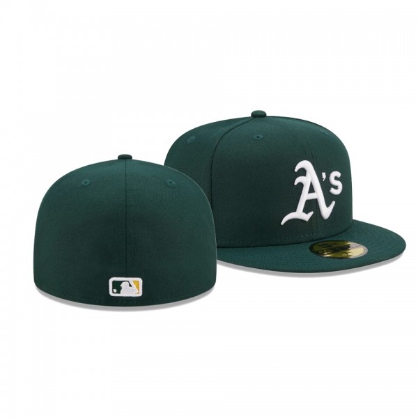 Oakland Athletics Logo Side Green 59FIFTY Fitted Hat