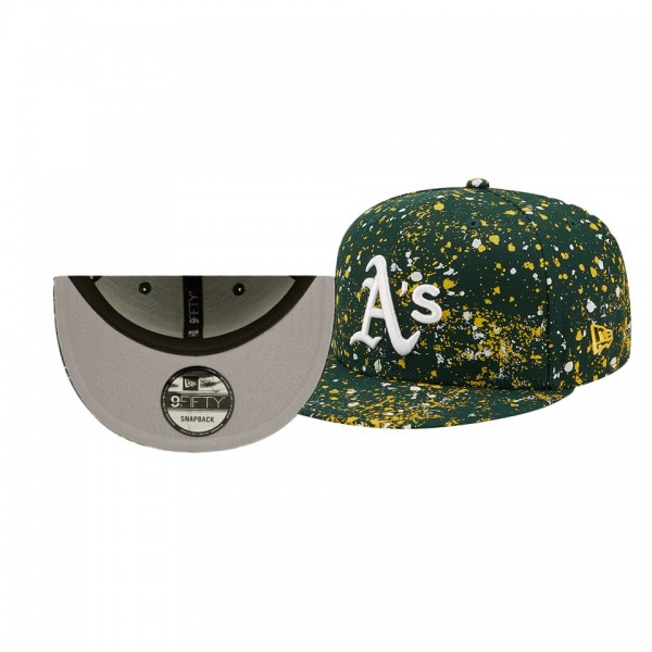 Men's Athletics Splatter Green 9FIFTY Snapback Hat