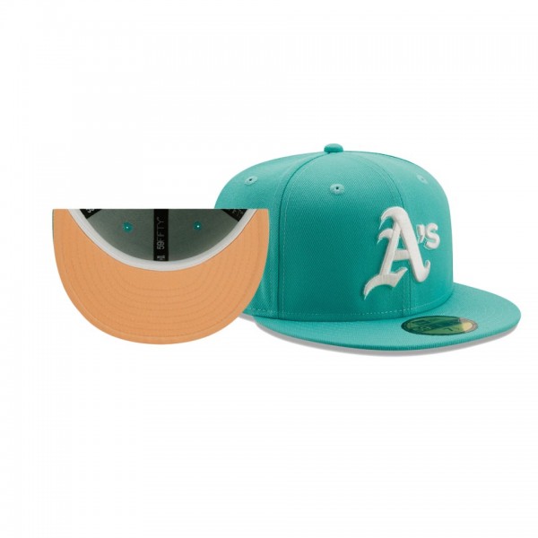 Oakland Athletics 1987 MLB All-Star Game Mint Peach Undervisor 59FIFTY Hat