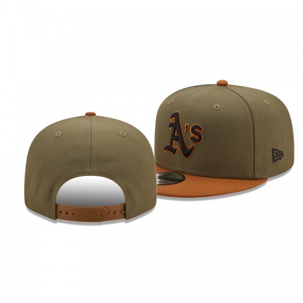 Oakland Athletics Color Pack Olive Brown 2-Tone 9FIFTY Snapback Hat