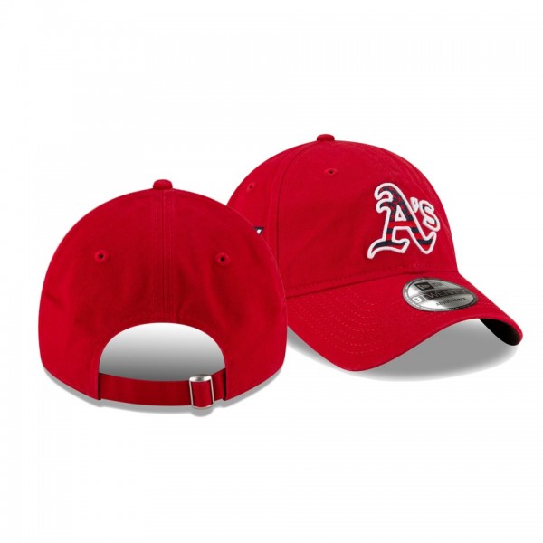 Oakland Athletics 2021 Independence Day Red 9TWENTY Adjustable 4th Of July Hat