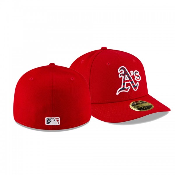 Oakland Athletics 2021 Independence Day Red Low Profile 59FIFTY 4th Of July Hat
