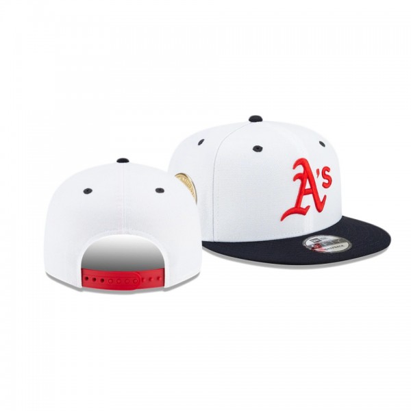 Oakland Athletics Americana White 9FIFTY Snapback Hat