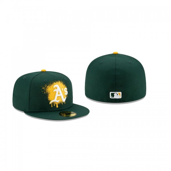 Men's Oakland Athletics Drip Front Green 59FIFTY Fitted Hat