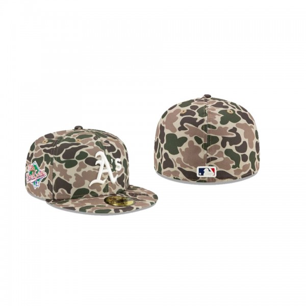Men's Oakland Athletics # Duck Camo 59FIFTY Fitted Hat Green