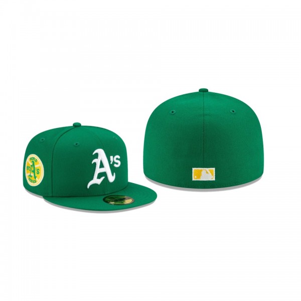 Men's Oakland Athletics Floral Under Visor Green Authentic 1973 World Series 59FIFTY Fitted Hat