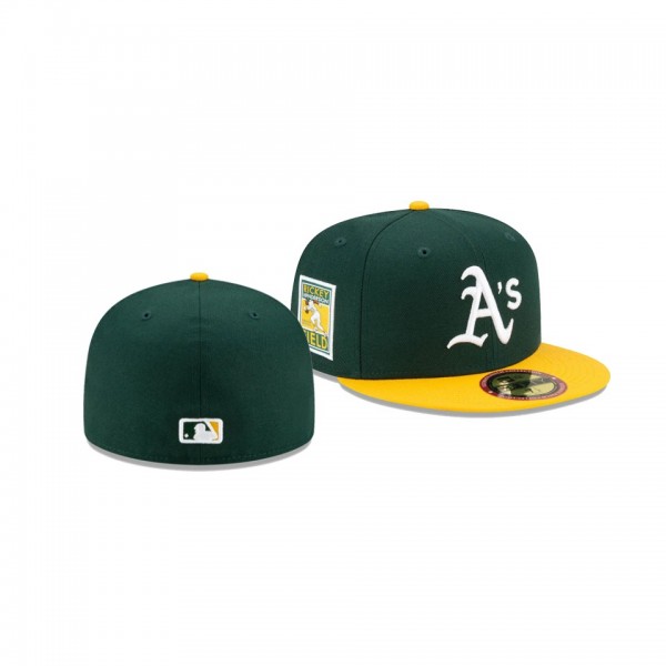 Men's Oakland Athletics Stadium Patch Green Rickey Henderson Field 59FIFTY Fitted Hat