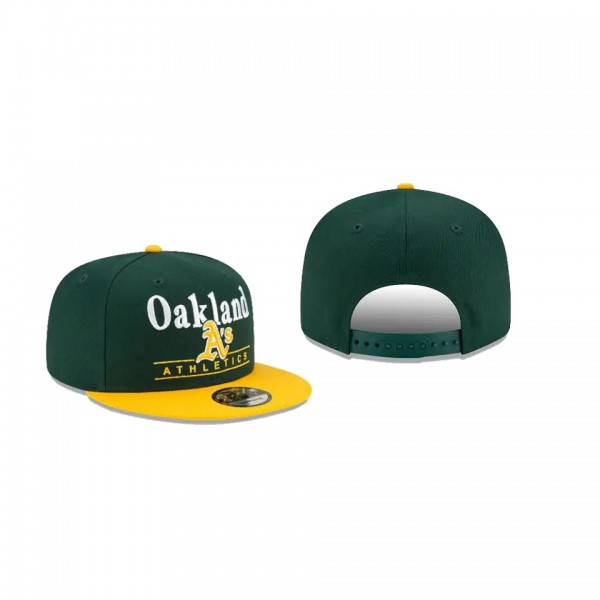 Men's Oakland Athletics Two Tone Retro Green 9FIFTY Snapback Hat
