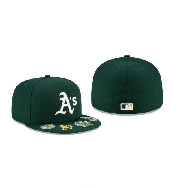Men's Oakland Athletics Visor Hit Green 59FIFTY Fitted Hat