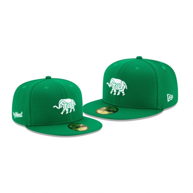 Men's Athletics 2020 St. Patrick's Day Kelly Green On Field 59FIFTY Fitted Hat
