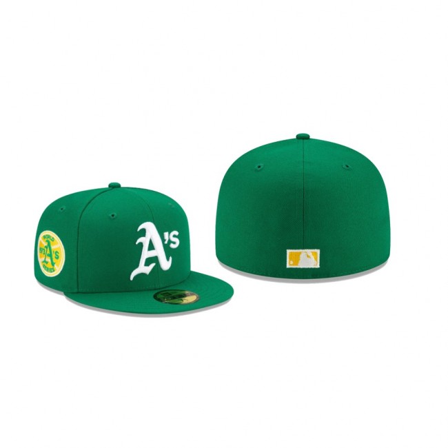 Men's Oakland Athletics Floral Under Visor Kelly Green Authentic 1973 World Series 59FIFTY Fitted Hat
