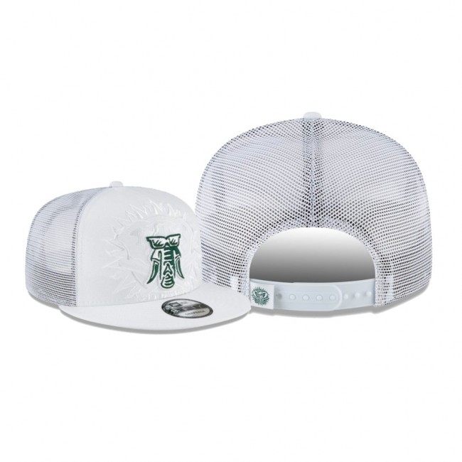 Men's Oakland Athletics Elements White Trucker 9FIFTY Snapback Hat